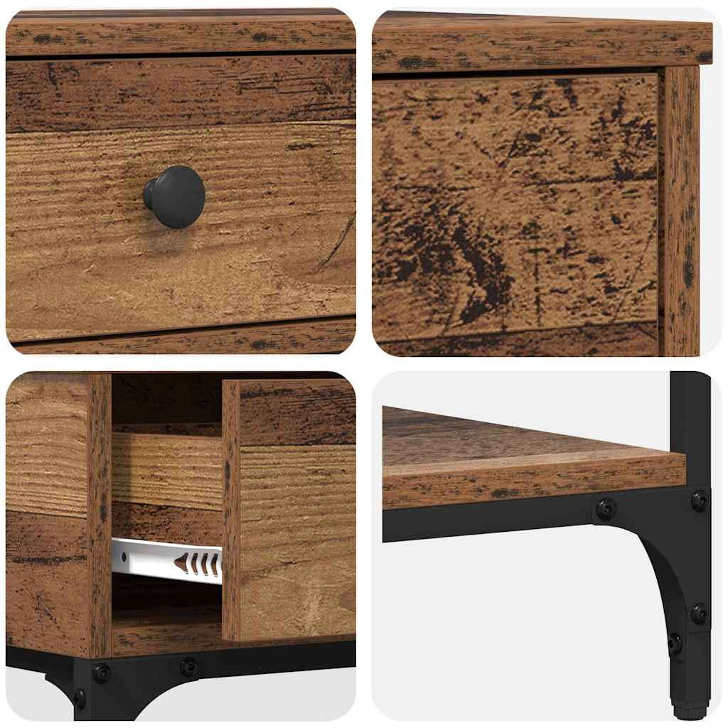 Tavolo consolle con cassetto Legno vecchio 75 x 34,5 x 75 cm