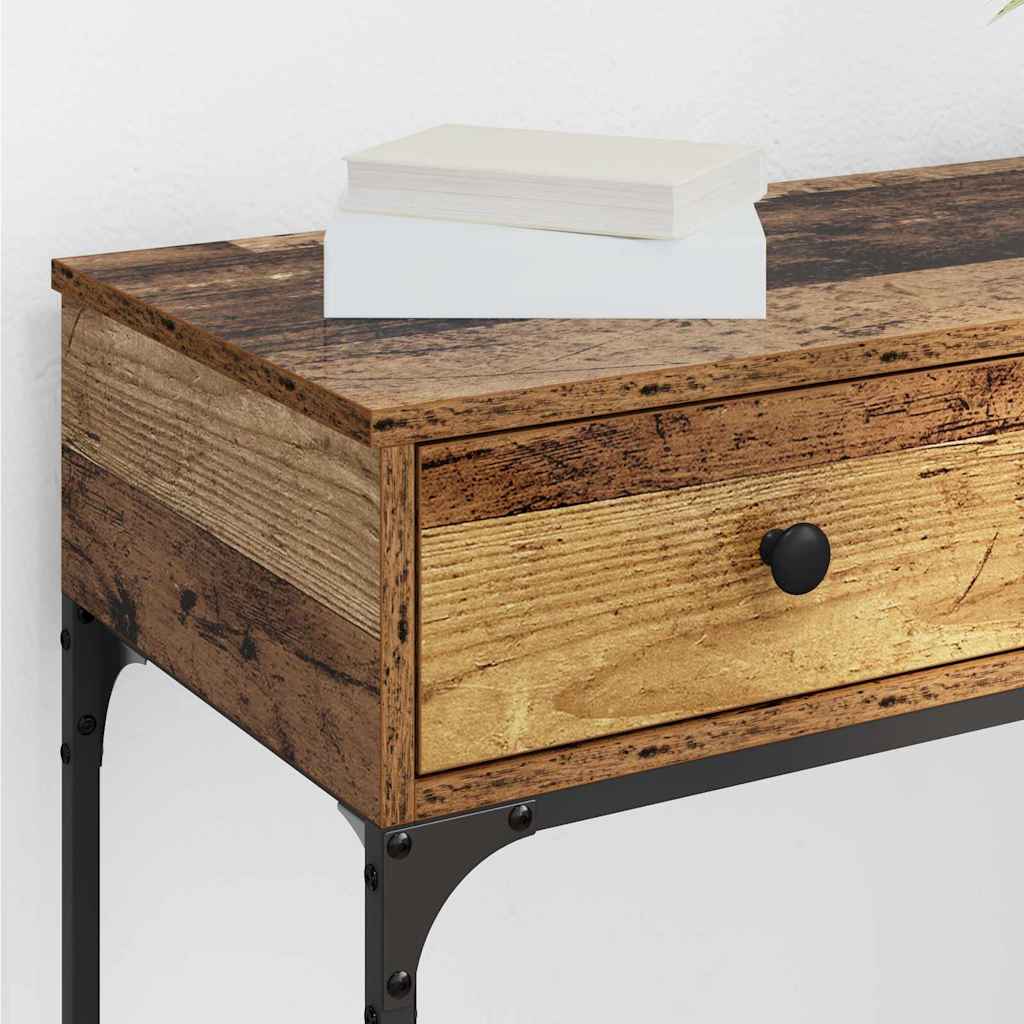 Tavolo consolle con cassetto Legno vecchio 75 x 34,5 x 75 cm
