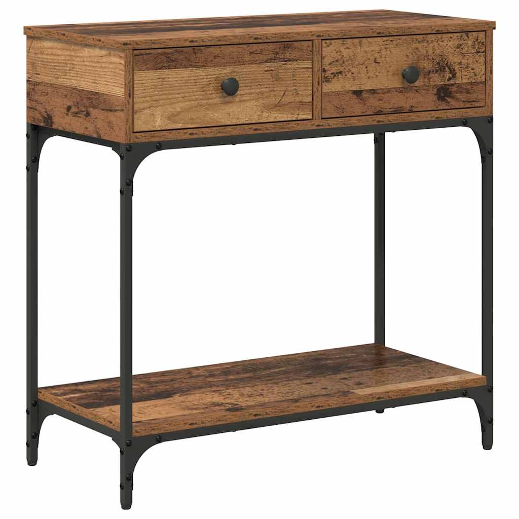 Tavolo consolle con cassetto Legno vecchio 75 x 34,5 x 75 cm