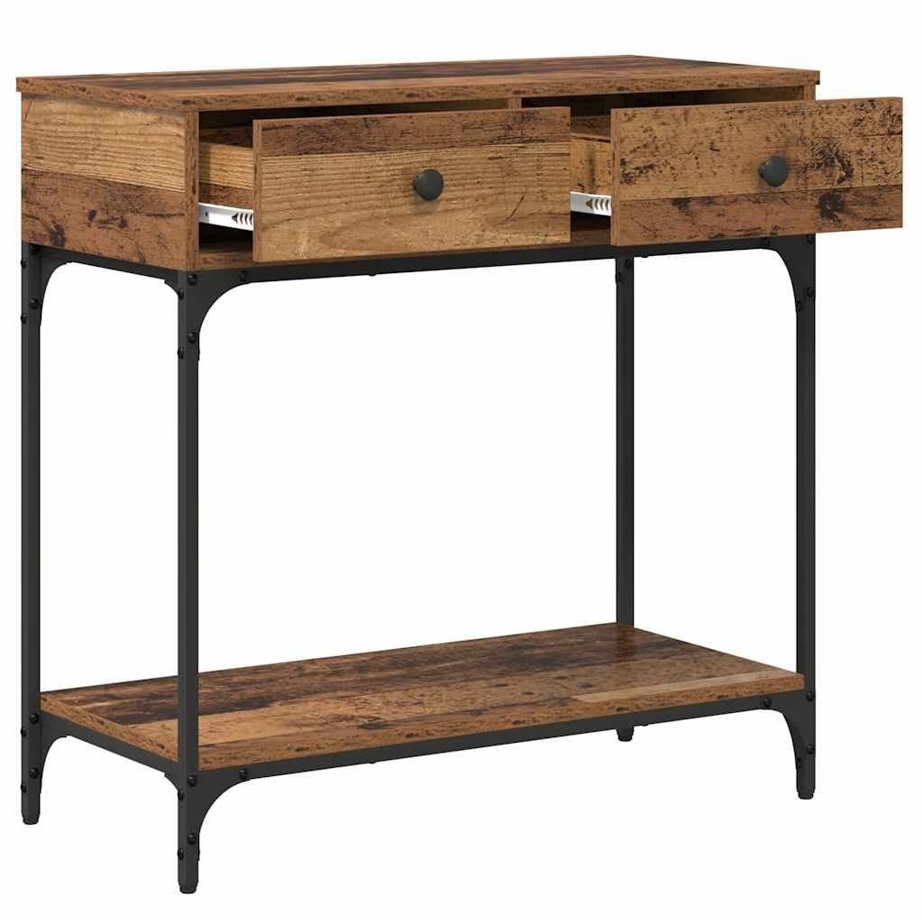 Tavolo consolle con cassetto Legno vecchio 75 x 34,5 x 75 cm