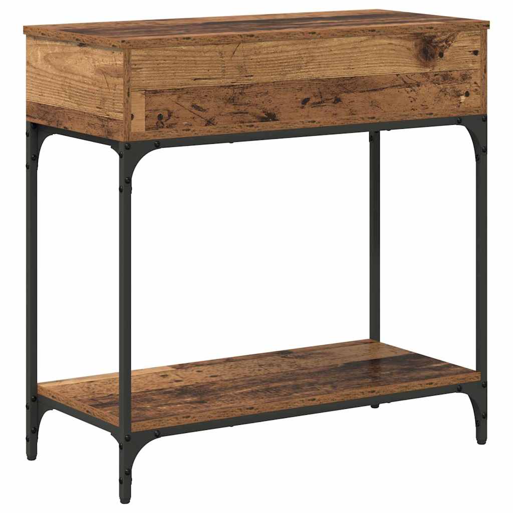 Tavolo consolle con cassetto Legno vecchio 75 x 34,5 x 75 cm