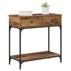 Tavolo consolle con cassetto Legno vecchio 75 x 34,5 x 75 cm