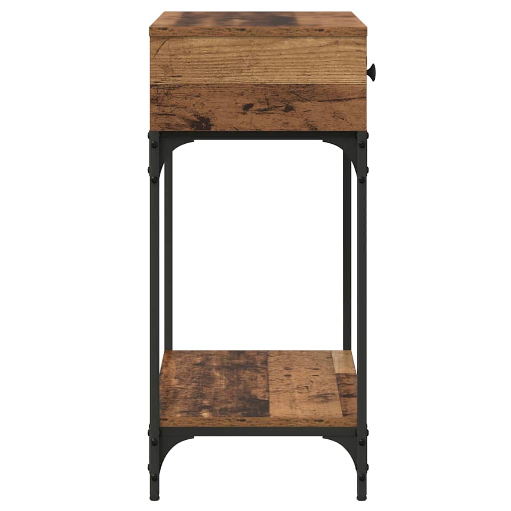 Tavolo consolle con cassetto Legno vecchio 75 x 34,5 x 75 cm