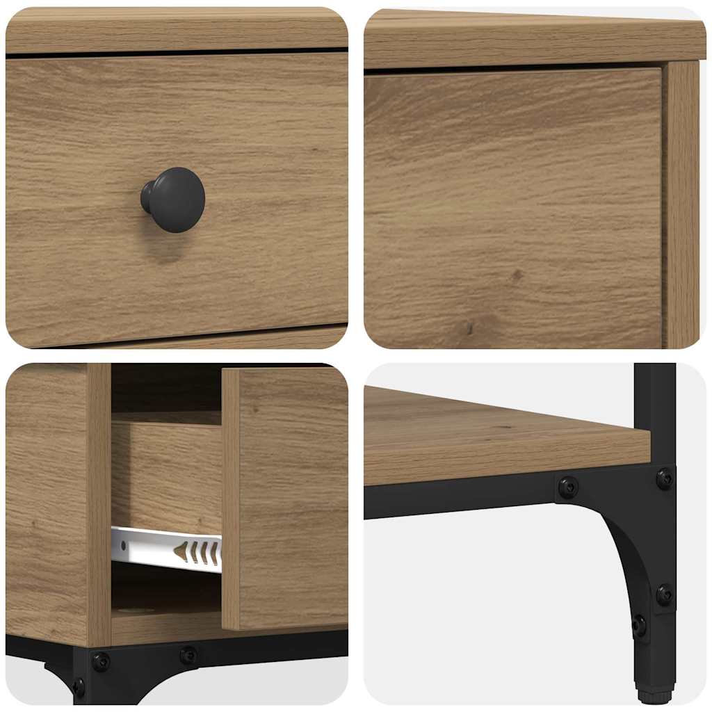 Tavolo consolle rovere artigianale 75 x 34,5 x 75 cm