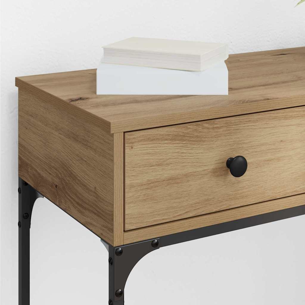 Tavolo consolle rovere artigianale 75 x 34,5 x 75 cm
