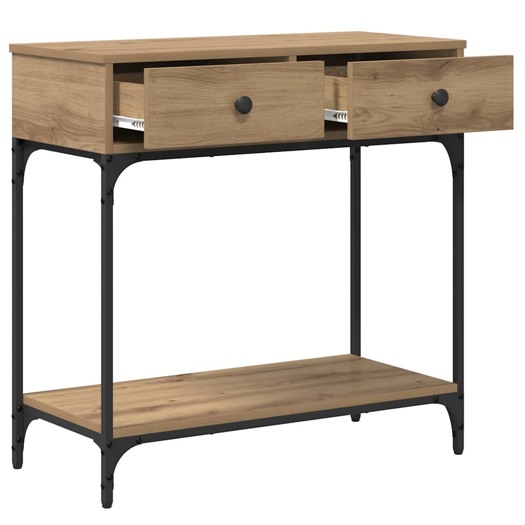 Tavolo consolle rovere artigianale 75 x 34,5 x 75 cm