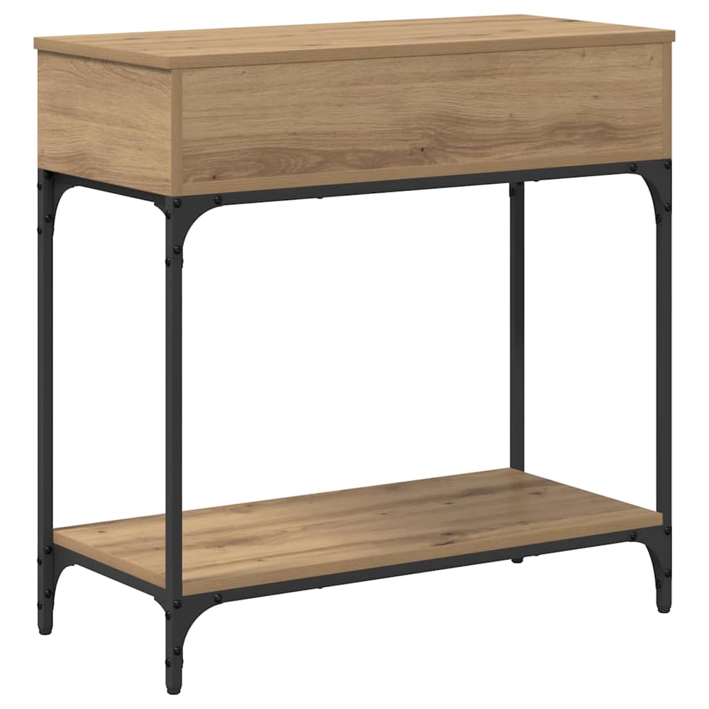 Tavolo consolle rovere artigianale 75 x 34,5 x 75 cm