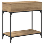 Tavolo consolle rovere artigianale 75 x 34,5 x 75 cm