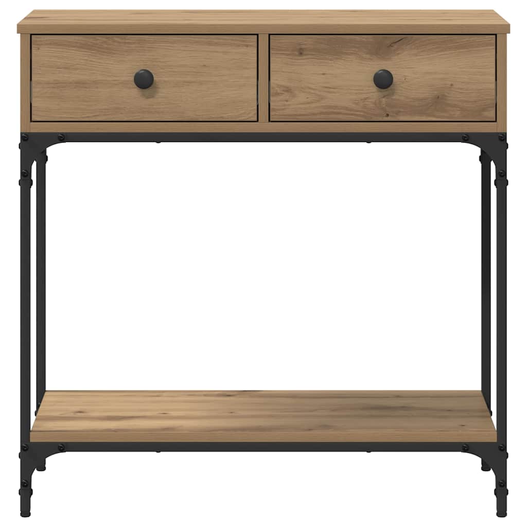 Tavolo consolle rovere artigianale 75 x 34,5 x 75 cm