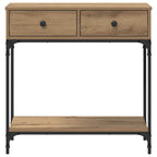 Tavolo consolle rovere artigianale 75 x 34,5 x 75 cm