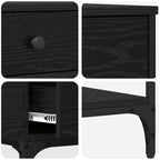 Tavolo consolle Rovere nero 75 x 34,5 x 75 cm Legno multistrato