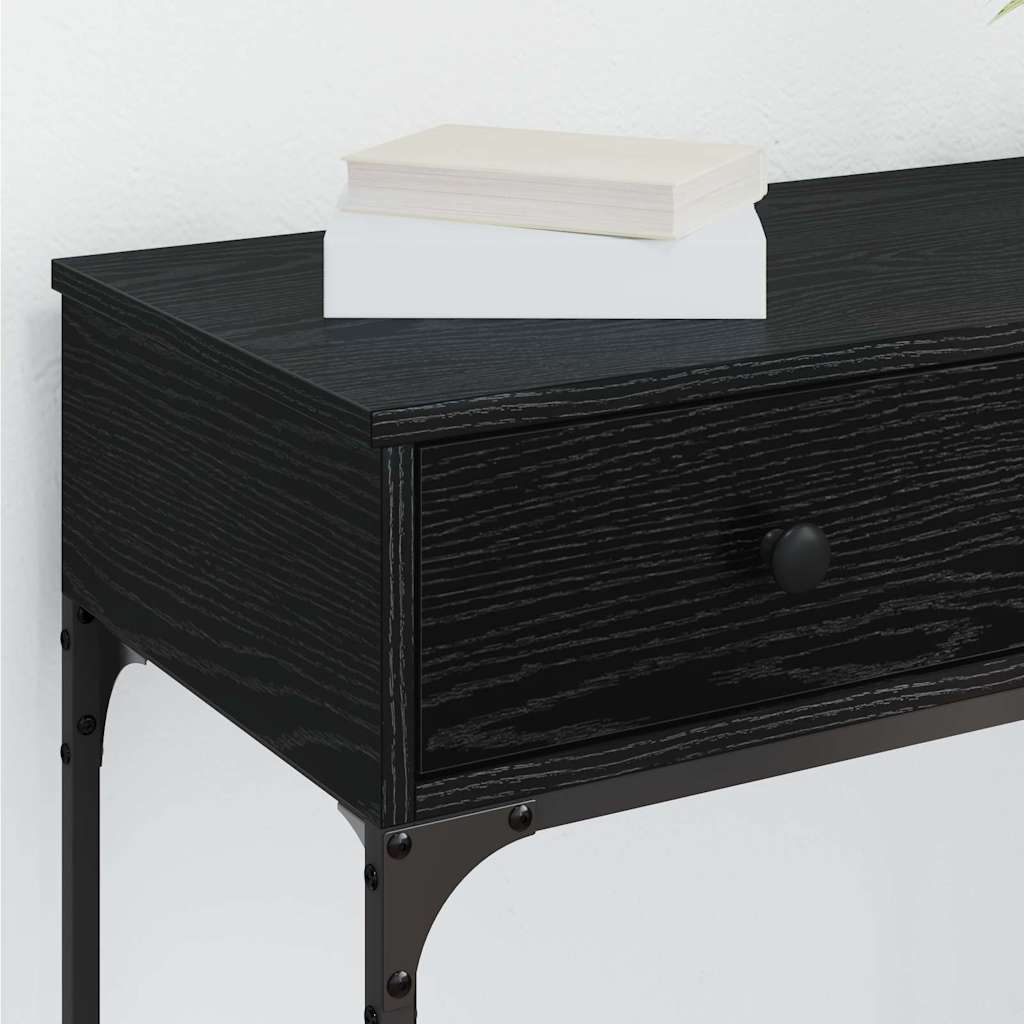Tavolo consolle Rovere nero 75 x 34,5 x 75 cm Legno multistrato