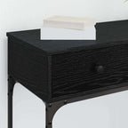 Tavolo consolle Rovere nero 75 x 34,5 x 75 cm Legno multistrato