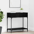 Tavolo consolle Rovere nero 75 x 34,5 x 75 cm Legno multistrato