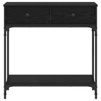 Tavolo consolle Rovere nero 75 x 34,5 x 75 cm Legno multistrato