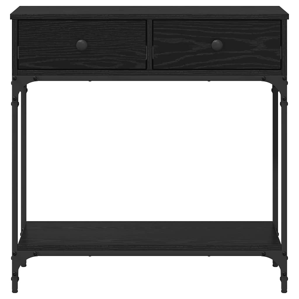 Tavolo consolle Rovere nero 75 x 34,5 x 75 cm Legno multistrato