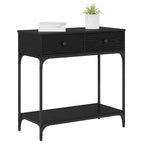 Tavolo consolle Rovere nero 75 x 34,5 x 75 cm Legno multistrato