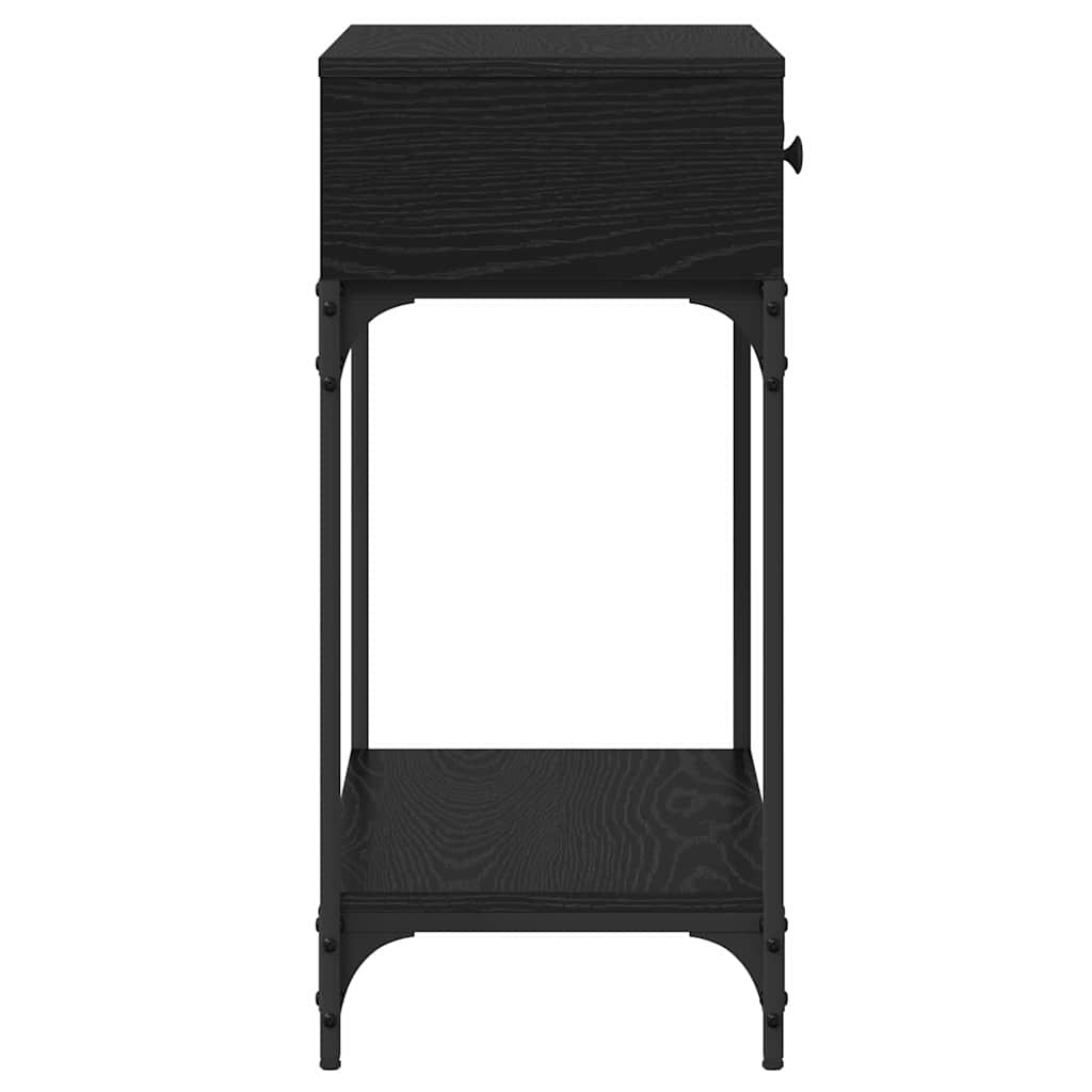 Tavolo consolle Rovere nero 75 x 34,5 x 75 cm Legno multistrato