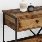 Tavolo consolle con cassetto Marrone 100 x 34,5 x 75 cm legno