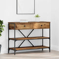 Tavolo consolle con cassetto Marrone 100 x 34,5 x 75 cm legno