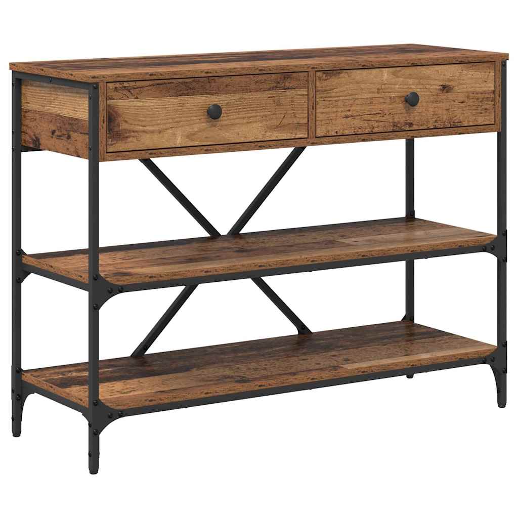 Tavolo consolle con cassetto Marrone 100 x 34,5 x 75 cm legno