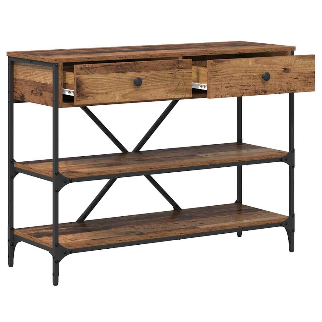 Tavolo consolle con cassetto Marrone 100 x 34,5 x 75 cm legno
