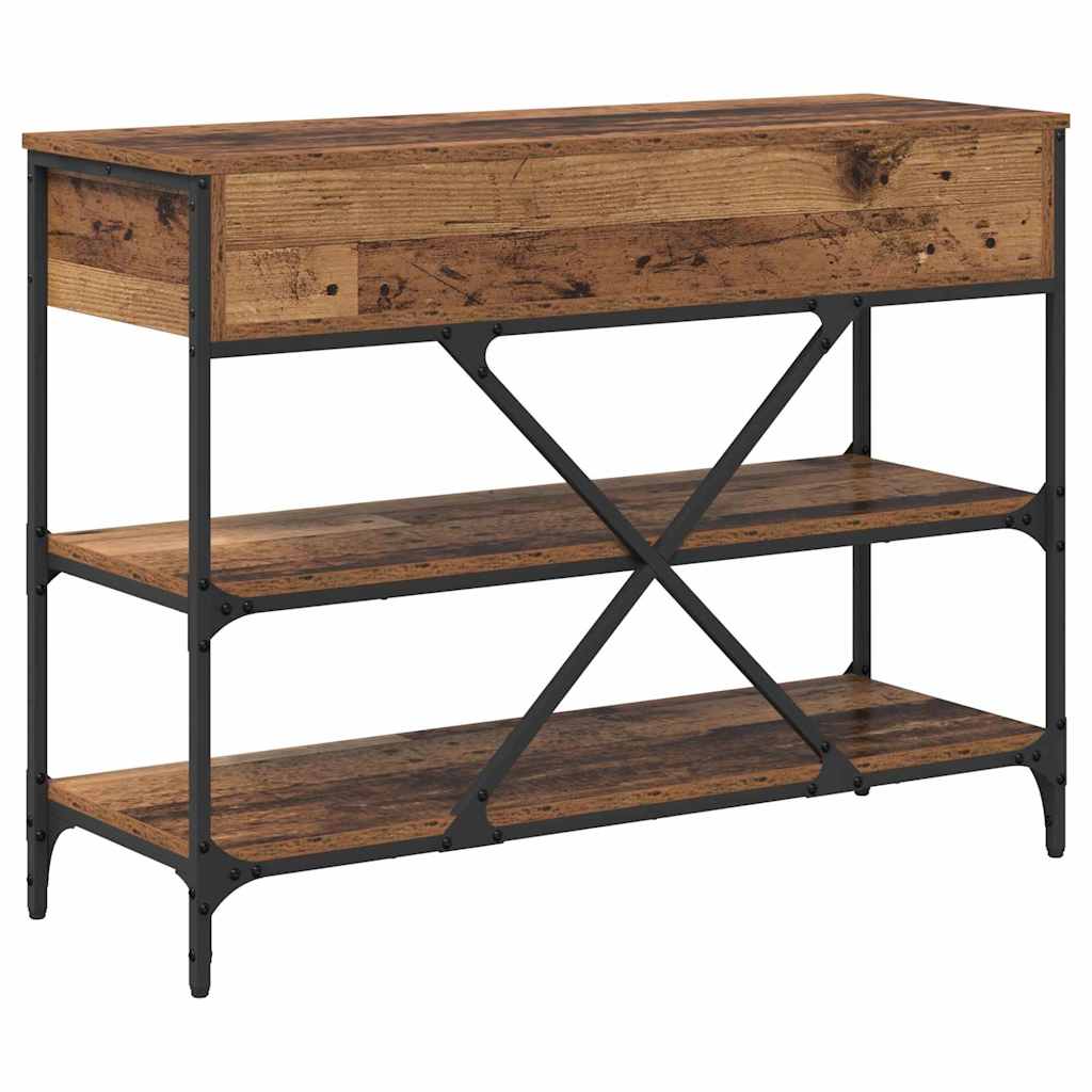 Tavolo consolle con cassetto Marrone 100 x 34,5 x 75 cm legno