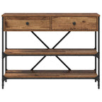 Tavolo consolle con cassetto Marrone 100 x 34,5 x 75 cm legno