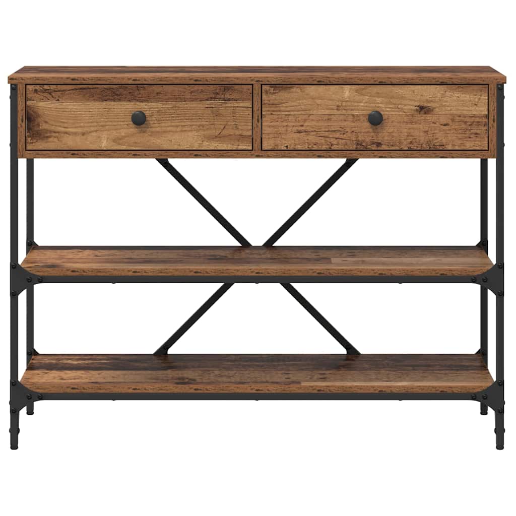 Tavolo consolle con cassetto Marrone 100 x 34,5 x 75 cm legno