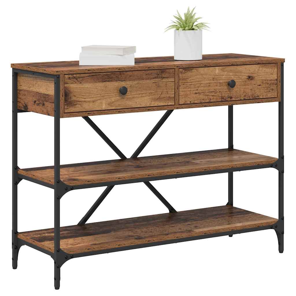 Tavolo consolle con cassetto Marrone 100 x 34,5 x 75 cm legno