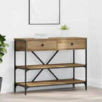 Tavolo consolle con cassetto Marrone 100 x 34,5 x 75 cm legno