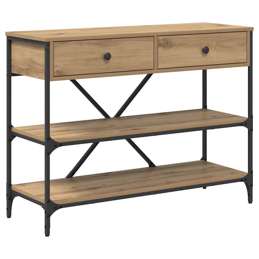 Tavolo consolle con cassetto Marrone 100 x 34,5 x 75 cm legno