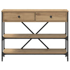 Tavolo consolle con cassetto Marrone 100 x 34,5 x 75 cm legno