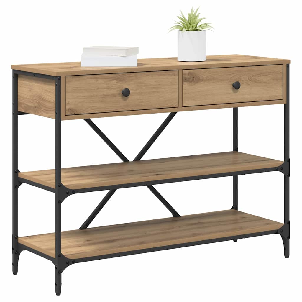 Tavolo consolle con cassetto Marrone 100 x 34,5 x 75 cm legno