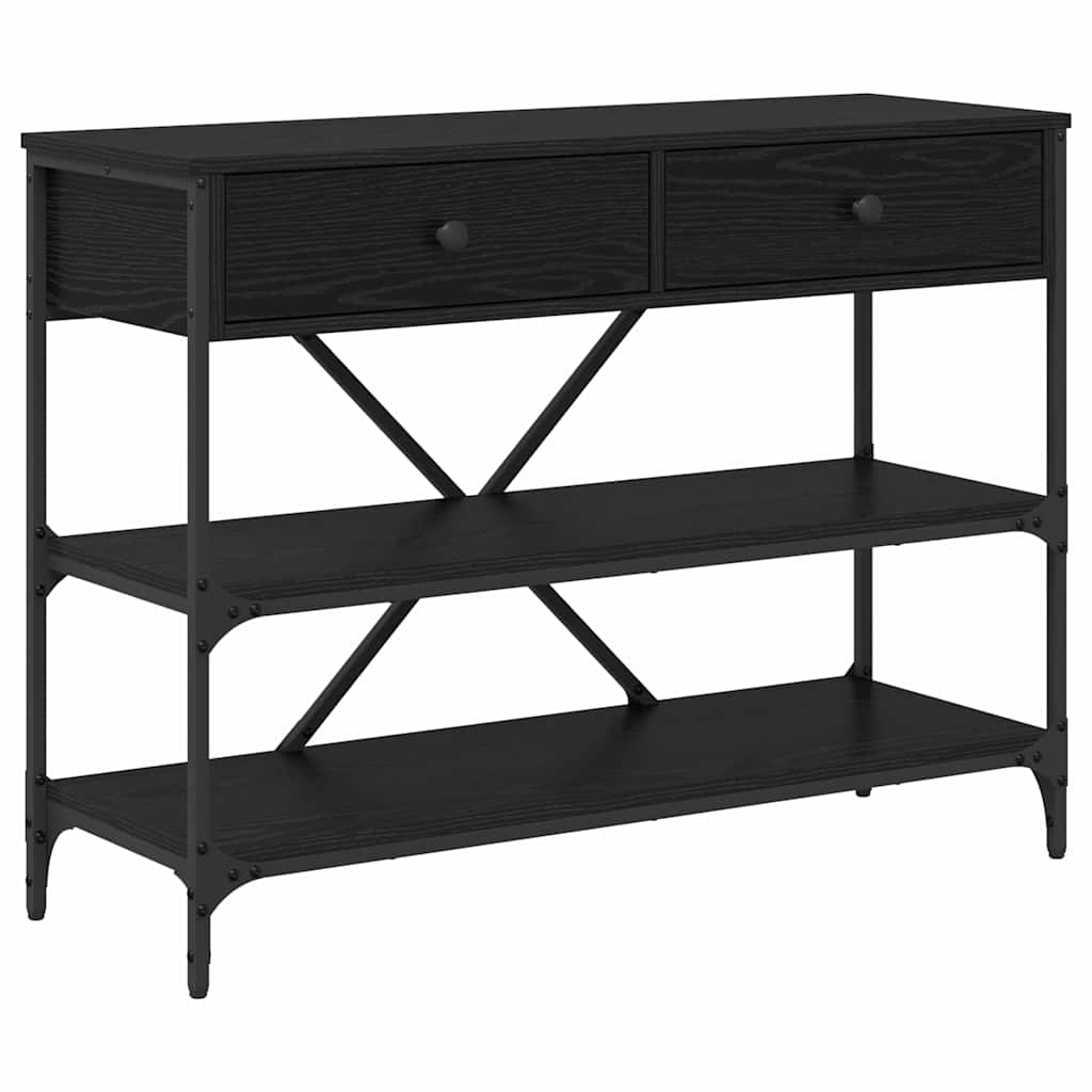 Tavolo consolle Rovere Nero 100 x 34,5 x 75 cm legno