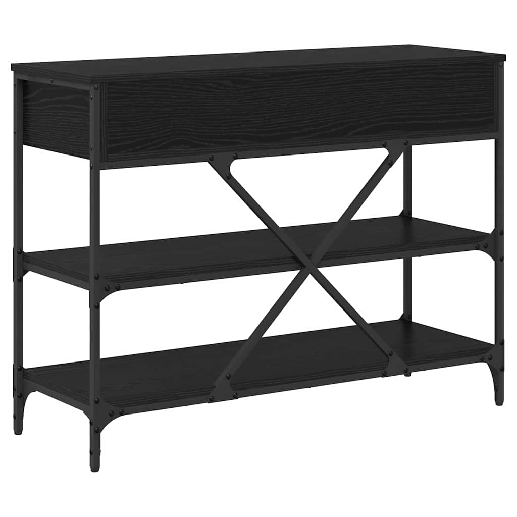 Tavolo consolle Rovere Nero 100 x 34,5 x 75 cm legno