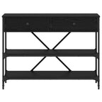 Tavolo consolle Rovere Nero 100 x 34,5 x 75 cm legno