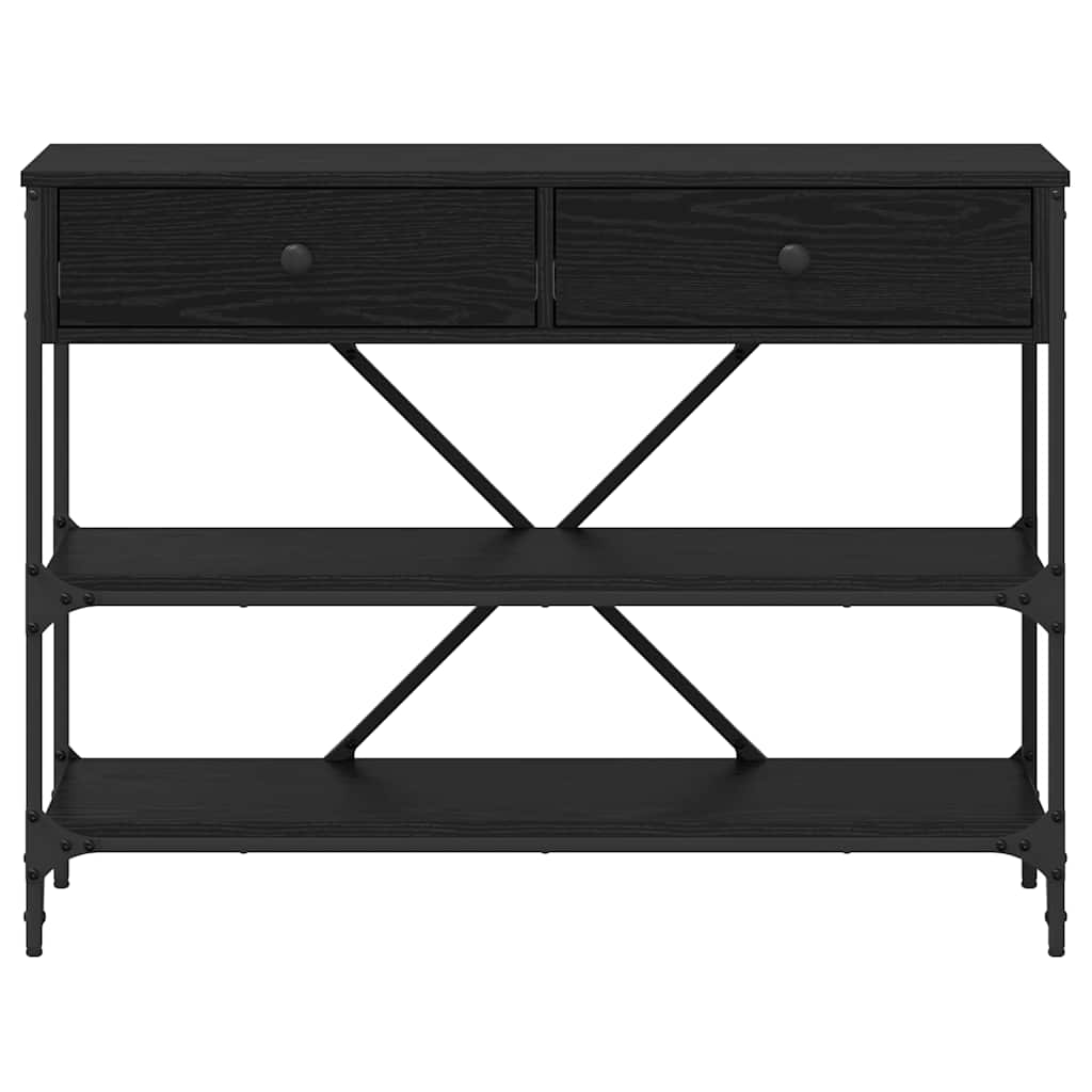 Tavolo consolle Rovere Nero 100 x 34,5 x 75 cm legno