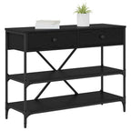 Tavolo consolle Rovere Nero 100 x 34,5 x 75 cm legno