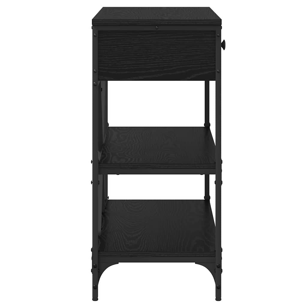 Tavolo consolle Rovere Nero 100 x 34,5 x 75 cm legno