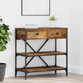 Tavolo consolle con cassetto Marrone 75 x 34,5 x 75 cm legno