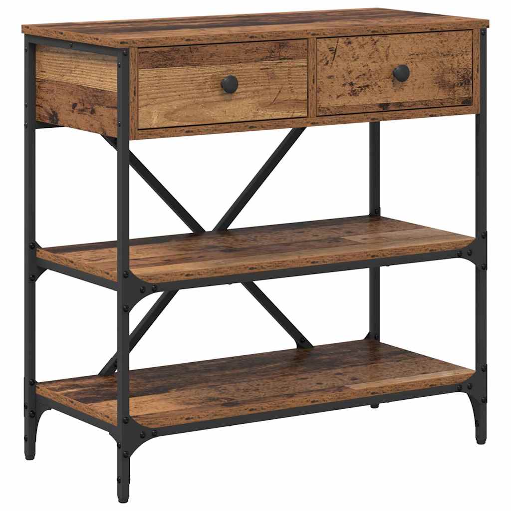 Tavolo consolle con cassetto Marrone 75 x 34,5 x 75 cm legno