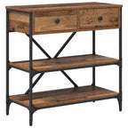 Tavolo consolle con cassetto Marrone 75 x 34,5 x 75 cm legno