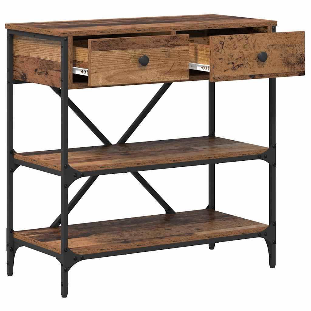 Tavolo consolle con cassetto Marrone 75 x 34,5 x 75 cm legno