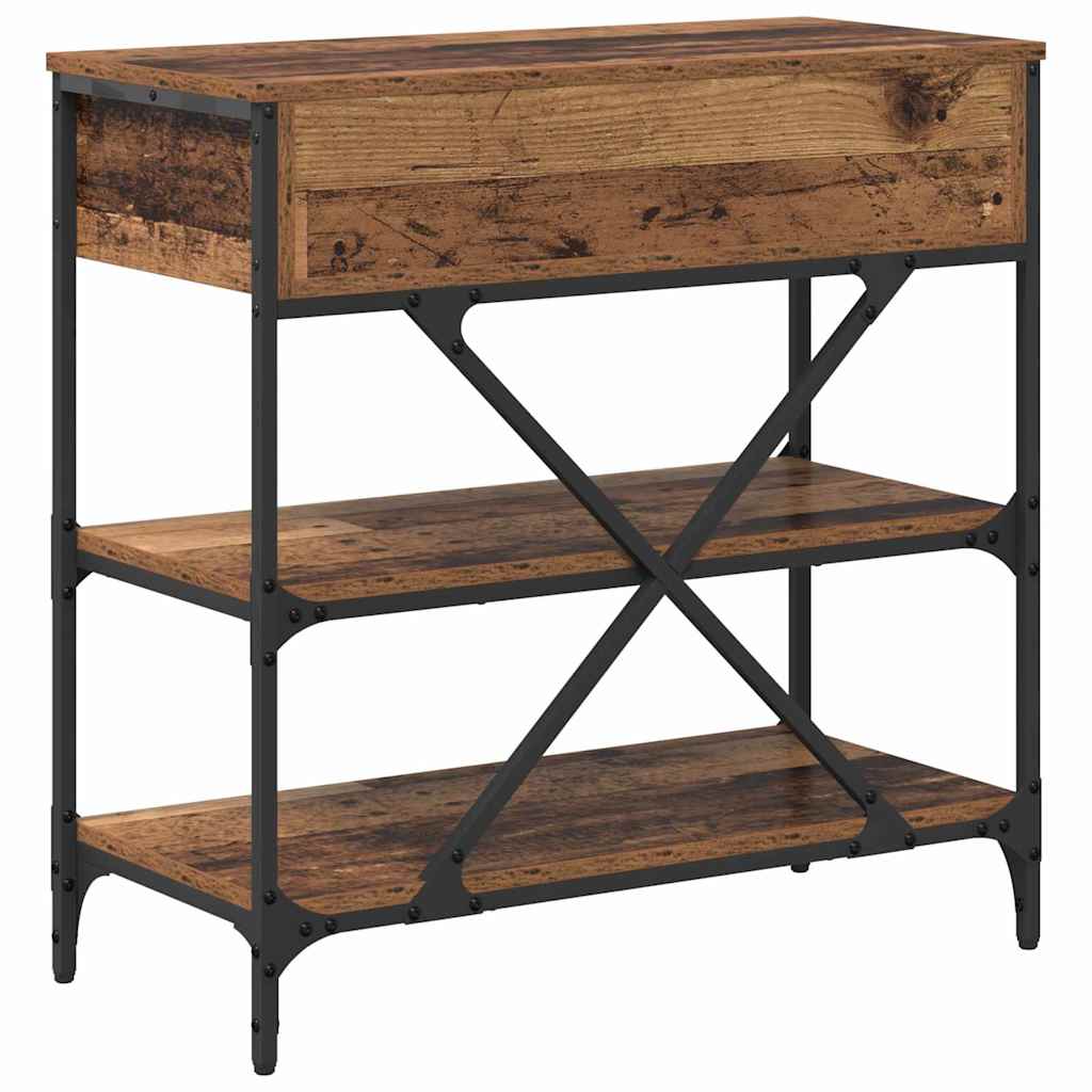 Tavolo consolle con cassetto Marrone 75 x 34,5 x 75 cm legno
