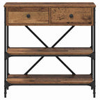 Tavolo consolle con cassetto Marrone 75 x 34,5 x 75 cm legno