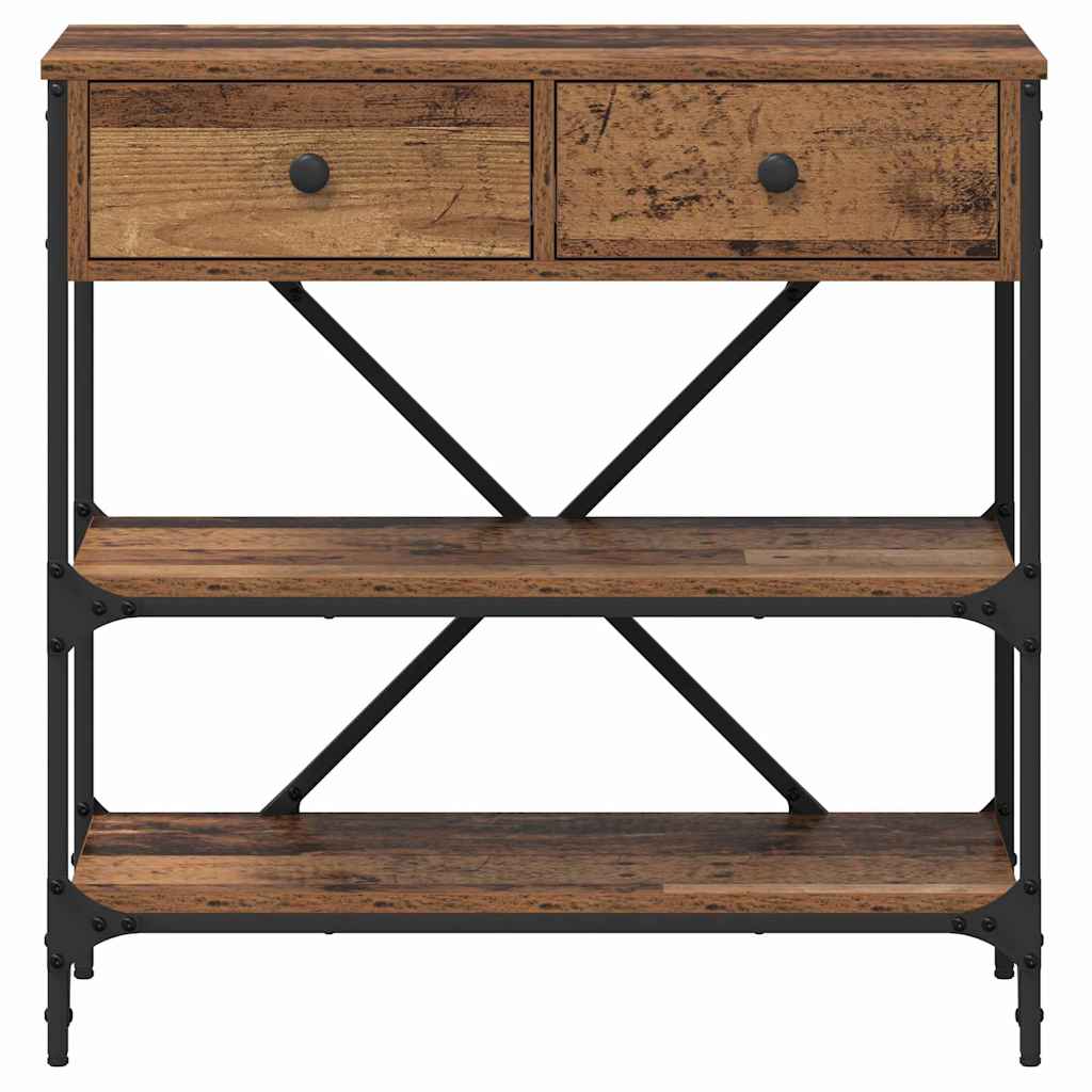 Tavolo consolle con cassetto Marrone 75 x 34,5 x 75 cm legno
