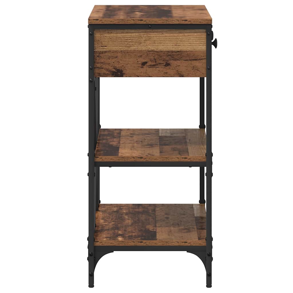 Tavolo consolle con cassetto Marrone 75 x 34,5 x 75 cm legno