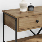 Tavolo consolle con cassetto Marrone 75 x 34,5 x 75 cm legno