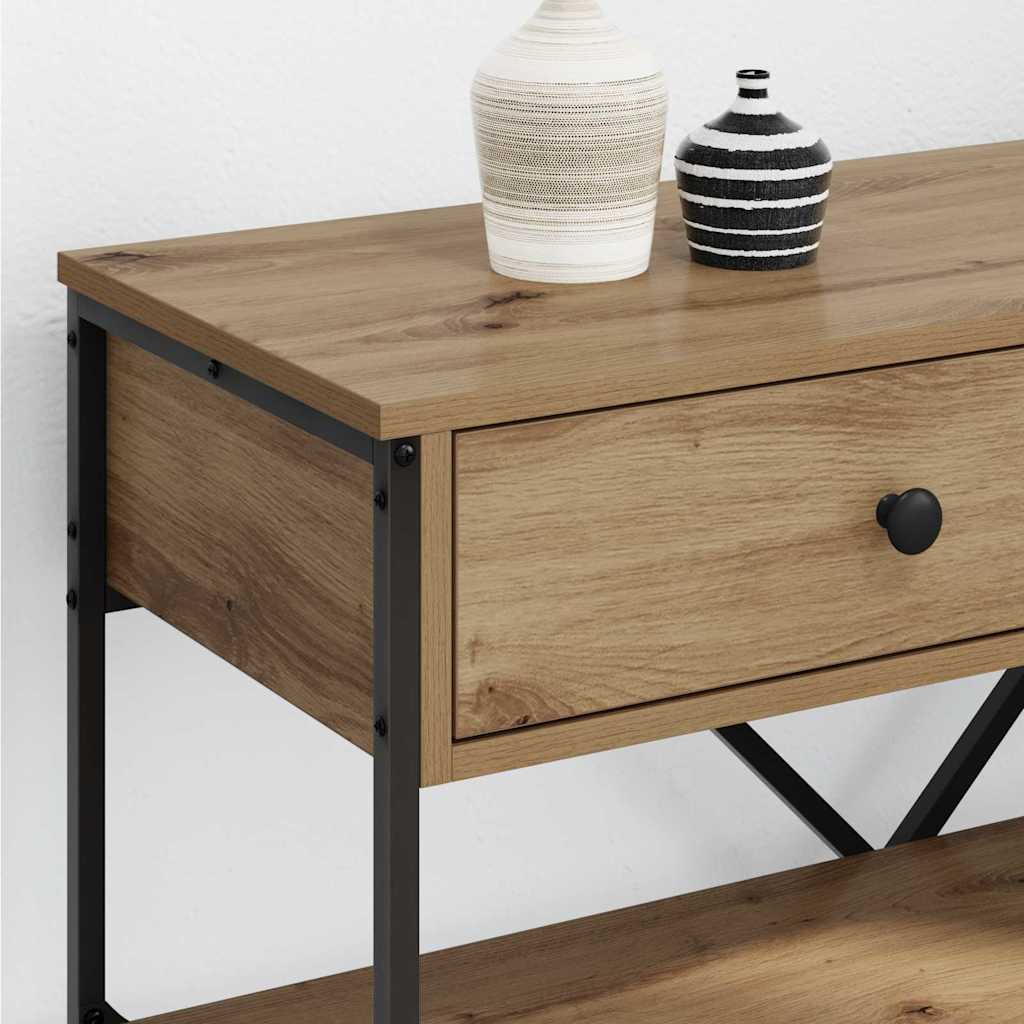 Tavolo consolle con cassetto Marrone 75 x 34,5 x 75 cm legno